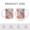 Tazze Tazza bianca da giardino arancione Stampata divertente tazza da tè Regalo Personalizzato Caffè Fiore Tazze floreali Tazze floreali Latte