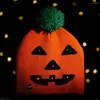 Bérets Halloween lumineux bonnet tricoté chapeau brillant brillant pour adultes enfants décor de fête (motif de citrouille)