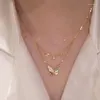 Chaînes Haute Qualité Lumière Luxe Niche Collier Pour Femmes 2023 Tendance Clavicule Chaîne Immortelle Aura Non Décoloration Blanc Fritillar