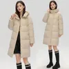 Women's Down Parkas Winter Jacka Women Parka Jackor Warm Long Hooded 2023 Kvinnans tjocka bomullsnökläder Rockar Puffer 231121