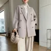 Women's Wool Blends 2023 Autumn Women Cashmere Handmade Midlength Coat Double Breasted Max Jackets Ytterkläder 231120