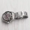 Zegarek na rękę Niestandardowe logo NH35 ruch sterylny czarny ramkę szafirowy szklany szklany stal nierdzewna świetliste automatyczny zegarek mechaniczny