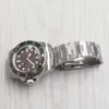 Armbandsur Anpassad logotyp NH35 rörelse Steril Dial Black Bezel Sapphire Glass rostfritt stål Lysande automatisk mekanisk klocka