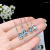 Dangle Earrings Colife Jewelry Natural Topaz drop for office woman 5mm 7mm銀925宝石Eardrop