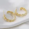Çember Küpe Mafisar Retro Kadın Metalik Çiçek 2023 Takı Moda Moda Düğün Kız Küpe Kadınlar