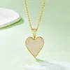 Wisiorki Vinregem 3ex VVS1 D Real Moissanite Diamond Browling Hearts Pendant 18K Gold Hip Hop Rock 925 Srebrny biżuteria