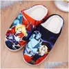 Slippers Winter For Men Women Kids Demon Slayer Tanjirou Nezuko Itachi Sasuke Cosplay Shoes Home Cute Indoor Warm Boots Drop Deliver Otcyl