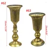 Vases Metal Trumpet Vase Gold For Centerpiece Wedding Reception Urn Mini Shaped Pedestal Anniversary