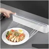 Other Kitchen Tools Magnetic Cling Film Wrap Dispenser Plastic Cutter Food Tool Nontoxic Baking Paper 230627 Drop Delivery Home Garden Dhx1F