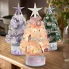 Kerstversiering 1PC Mini Tafelblad Kerstboom met Verlichting en Ornamenten Gemakkelijk DIY Decoratie voor Desktop Feestelijk Cadeau Drop 231120