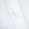 Gardin ljus lyxig vit fjäder ren för vardagsrum romantiska mesh voile spetsbotten fönsterbehandling #e
