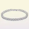 Handgjorda 925 Silver 4mm Round Moissanite Diamond Armband For Women Men Engagement Wedding Topaz Gemstone Jewelry 18CM5063939