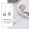 Dinnerware Sets Soup Spoons Cutlery Stainless Steel Scoop Big Serving Large Kitchen Portion Control