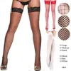 Mulheres meias sexy meias de malha feminina plus size s m L fishnet lace pura de renda de topo coxa de alturas de altas meia meia calca tights club party festa noturna