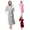 Heren slaapkleding vrouwen capuchrobe badjas fleece badjobes lichtgewicht zachte h lange flanel nachthemd