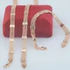 Colar brincos conjunto 8mm feminino senhora masculino 585 rosa cor de ouro colares grânulo corrente pulseira jóias