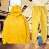 Qmxd Herren-Trainingsanzüge, Designer-Trainingsanzüge, Pullover-Set, Basketball, Streetwear, Sport, Marke, Buchstabe Ik, Baby, dicke Hose, Jogginganzug-Sets