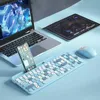 Keyboards 2.4G Mini Colorful Girl Rechargeable Wireless Bluetooth Keyboard Mouse Set Silent Laptop Desktop ISO Android Universal Portable Q231121