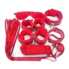 Bondage rollspel fetisch par valentiner sm återhållsamhet handbojor mun 7 stycken sex leksak flirta bondage kit