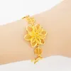 Femmes Bracelet Poignet Chaîne Rose Fleur Conception 18k Or Couleur Vraie Dame Bijoux Cadeau