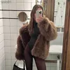 Women's Fur Faux Fur Fashion Fluffy Furry Faux Fur Jacket Women Winter Shaggy Overcoats Thick Warm Medium Length Fur Coat Plush Outerwear FemmeL231121