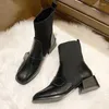 Sapatos de vestido tamanho grande mulher botas de inverno senhora tamancos plataforma botas-mulheres designer de luxo grande 2023 borracha outono meados