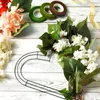 Dekorative Blumen Valentinstag Kranz Arrangement Ring Metallrahmen Girlande Reifen Herstellung DIY Hängende Herzringe Rustikale Hochzeitsdekoration