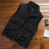 Men's Vests Warm Waistcoat Men Vest Cozy Winter Plush Sleeveless With Stand Collar Zipper Closure Pockets For Warmth