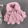 Jacken 17 Jahre Baby Mädchen Jacke Herbst Winter Warme Faux Pelzmantel Für Weihnachten Prinzessin Outwear Mode Plüsch Kinder Kleidung 231121