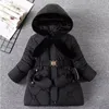 Jackets 5 6 8 10 12 Years Winter Girls Jacket Fur Collar Keep Warm Fashion Princess Coat Hooded Zipper Windproof Outerwear Kids Clothes 231120