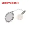 NOUVEAU Sublimation Guirlande Commémorative Pendentif Lettrage Transfert De Chaleur Creative Blanc Accessoires Ronde Cadeaux De Noël Party Favor FY5478