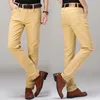 Pantalons pour hommes 2023 Automne Classique Kaki Casual Business Mode Slim Fit Coton Stretch Denim Pantalon Mâle Marque Vêtements