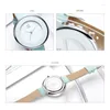 Montres-bracelets Lady's Quartz Mouvement Simple Fashion Style Charm Bracelet en cuir Montre