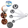 Measuring Tools 8/10/11Pcs Stainless Steel Cups And Spoons Coffee Powder Spoon Tablespoons Kitchen Baking Accessories Pastry