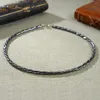 Choker Zwart Vintage Natuurlijke Hematiet Kralen Ketting Energie Healing Gezonde Kettingen Voor Mannen Vrouwen Ketting Sieraden 43 cm B419