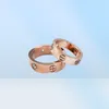 50off 6mm Titanium Steel Silver Love Ring Men and Women Rose Gold Ring for Lovers Par Ring for Gift 2PCS4739360