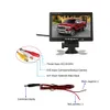 Écran LCD TFT de 7 pouces, lecteur de moniteur de voiture, entrée vidéo bidirectionnelle, moniteur PAL/NTSC pour rétroviseur automatique, caméra de Surveillance de sécurité à domicile