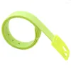 Belts Plastic Belt Friendly Candy Color Silicone Rubber Smooth Buckle For Women Men Adjustable