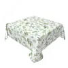 Nappe de table printemps Floral vert sarcelle nappe carrée 60x60in aquarelle feuille d'eucalyptus ronde infroissable lavable