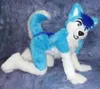 2024 Halloween Blue White Long Fur Furry Husky Dog Mascot Costume Easter Bunny Plush kostym Dräkt tema Fancy Dress Advertising Birthday Party Costume Outfit