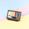 Pinos broches Retro Antena TV Pins Color Snowflake Screen Sem sinal TV Picture Picture Antenna Television Jewelry Gift Broches for Friends Z0421