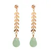 Boucles d'oreilles étalon dames longues mode oreille alliage créatif de couleur Couring Color pour les femmes pendent