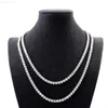 Ice Out VVS Moissanite Tennis Chain 2 mm-5 mm Laborn Diamond Tennis Naszyjnik 925 Srebrny naszyjnik w magazynie