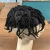 Afro Men's Hairstyle Twisted Braid Super Durable Full Skin Base Human Hair Toupee for Men Undeteced PU Replacement System Capillary with Knots