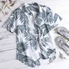 Casual shirts van heren Hawaiiaanse heren Zomer Bloemenprint Strand Korte mouw Luau Tops Holiday 230421