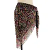 Stage Wear Womens Sequin Tassel Skirts Rave Fringe Hip Scarf For Festival Performance Show Costume Glitter Sparkly Wrap Belt Outfit