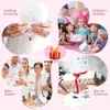 Party Decoration 50pcs Angel Keychain Rings For Crafts Include Key With Beads DIY Jewelry Making Accessories Adult Kid