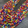 Ожерелья с подвесками, винтажные красочные комплекты ювелирных изделий из африканских бусин, богемное ожерелье, многослойные свадебные аксессуары, серьги-нагрудники с бусинами
