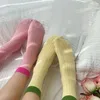 Damessokken 5 paar zoete snoepkleurige dames voor lente en herfst Ademend Zomer Trendy Japanse stijl Mid Tube