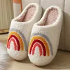 Christmas Slippers Women Cute Cartoon Elk Slippers Indoor House Shoes For Men Couples Cotton Slides Thick Plush Footwear